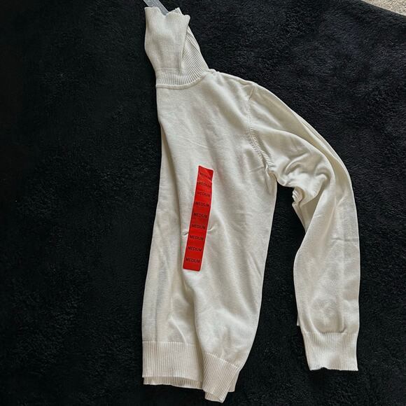 Joseph A Lightweight Turtleneck In Ivory Sz M - Picture 5 of 6